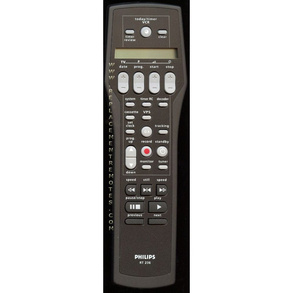 Philips RT236 VCR Remote Control