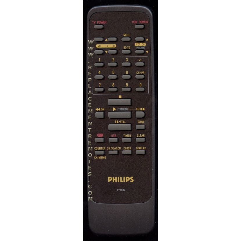 Philips RT7904 VCR Remote Control