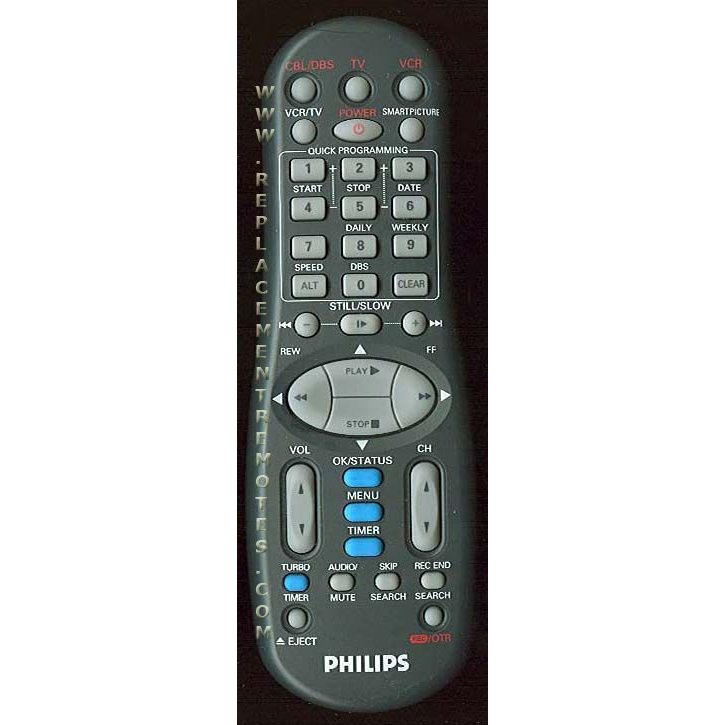 Philips UR52EC1296 VCR Remote Control