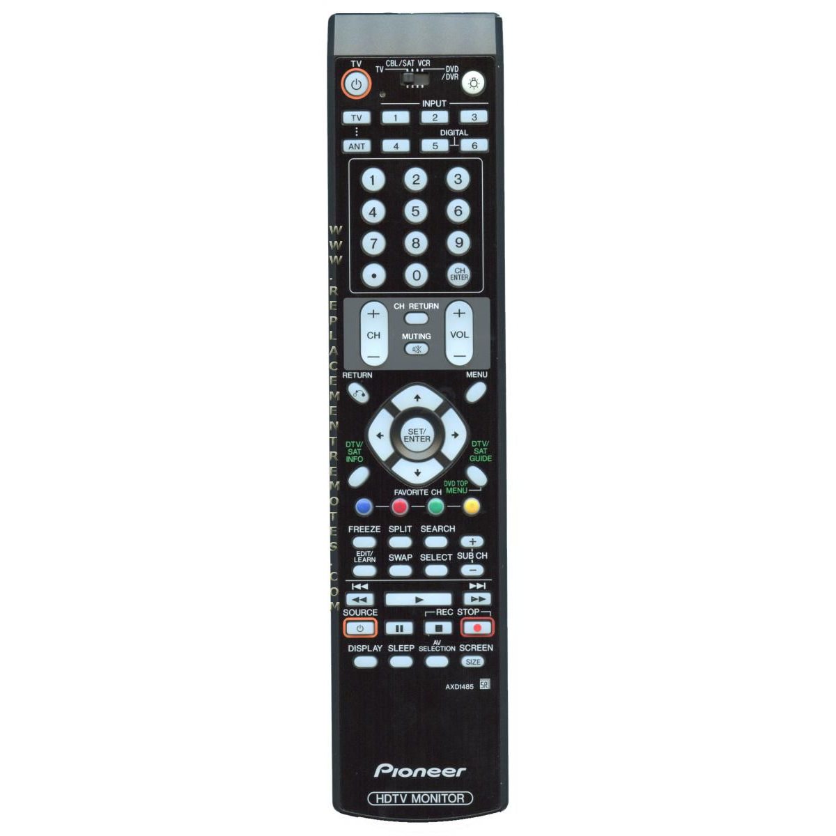 Pioneer AXD1485 Monitor Remote Control