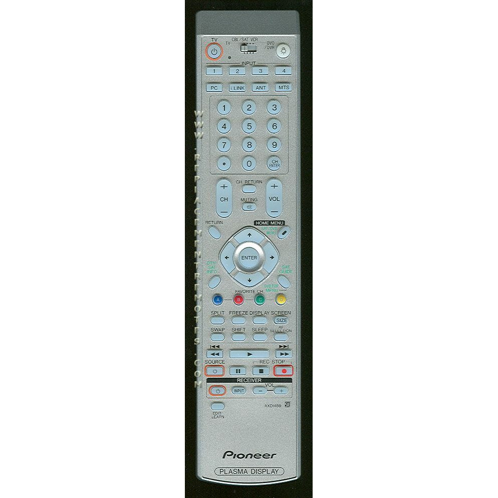 Pioneer AXD1489 Monitor Remote Control