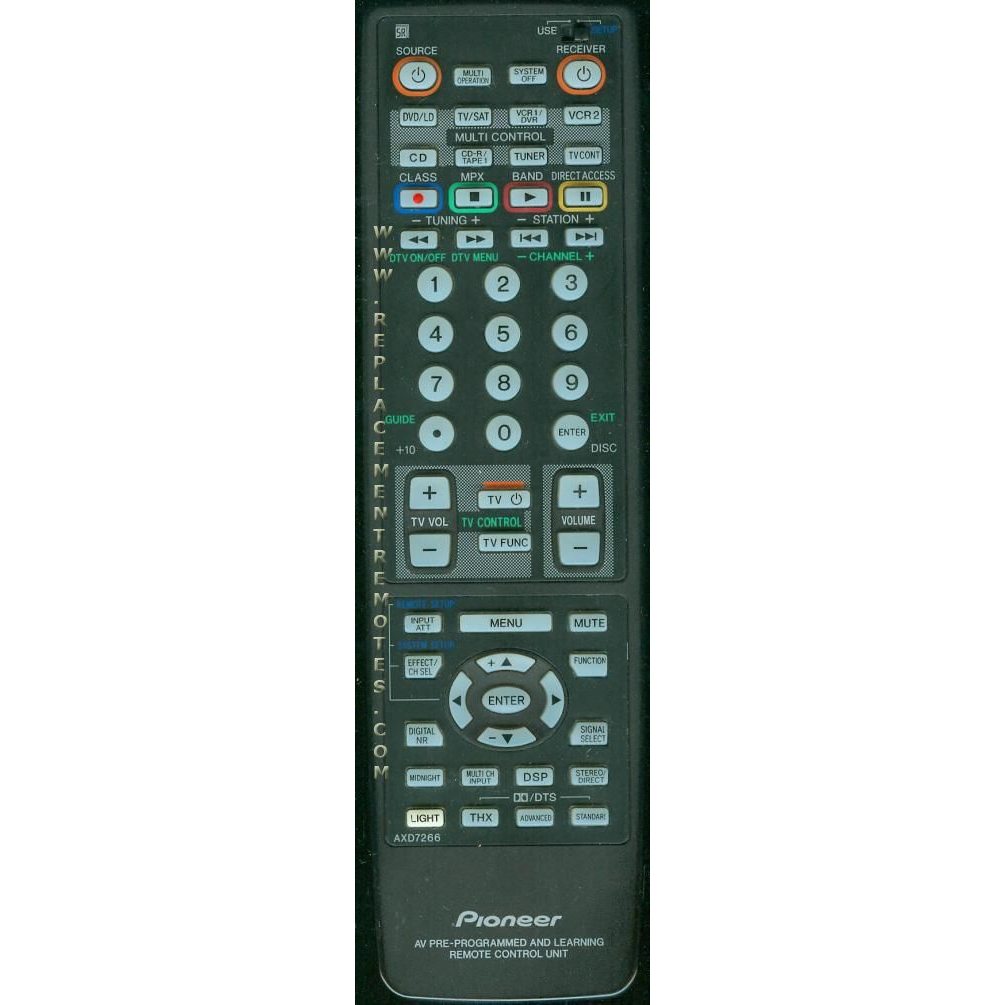 Pioneer AXD7266 Receiver Remote Control