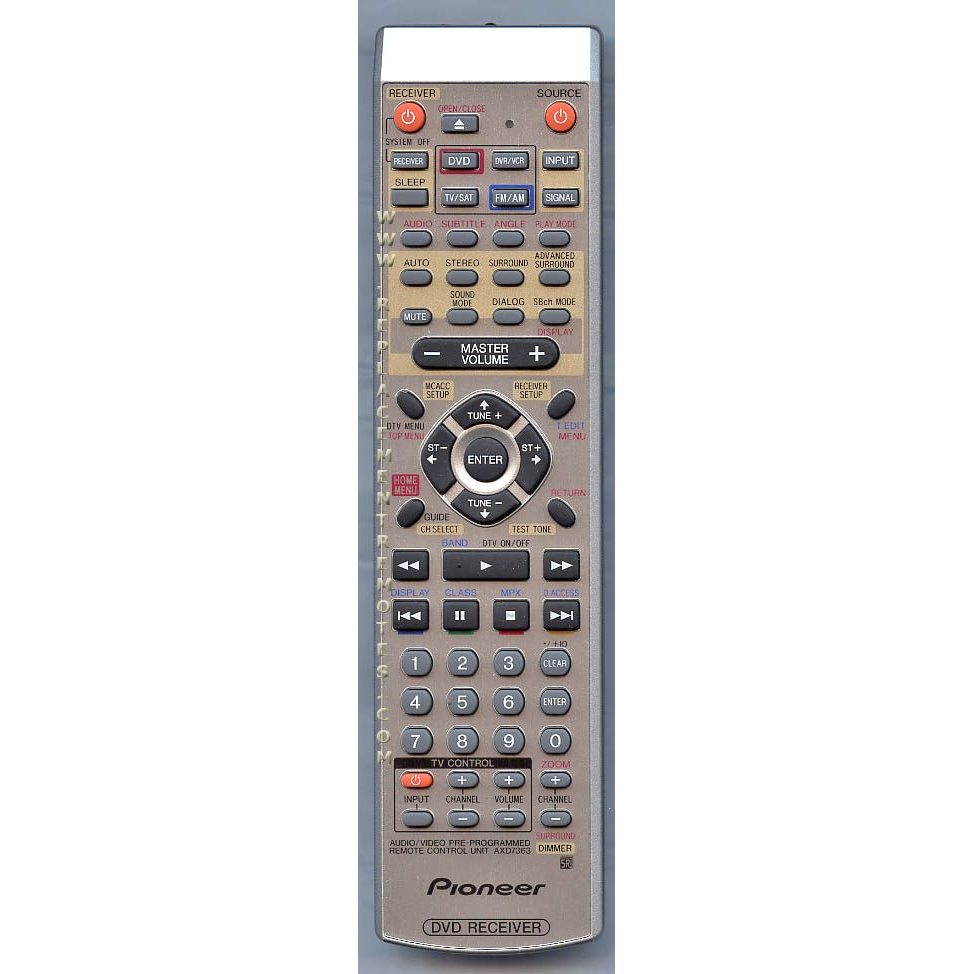 Pioneer AXD7363 Receiver Remote Control