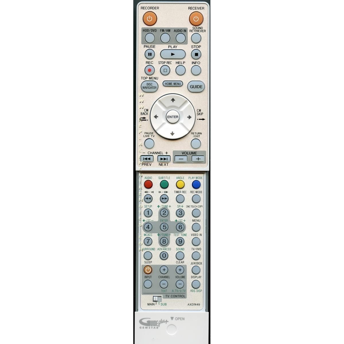 Pioneer AXD7449 Receiver Remote Control