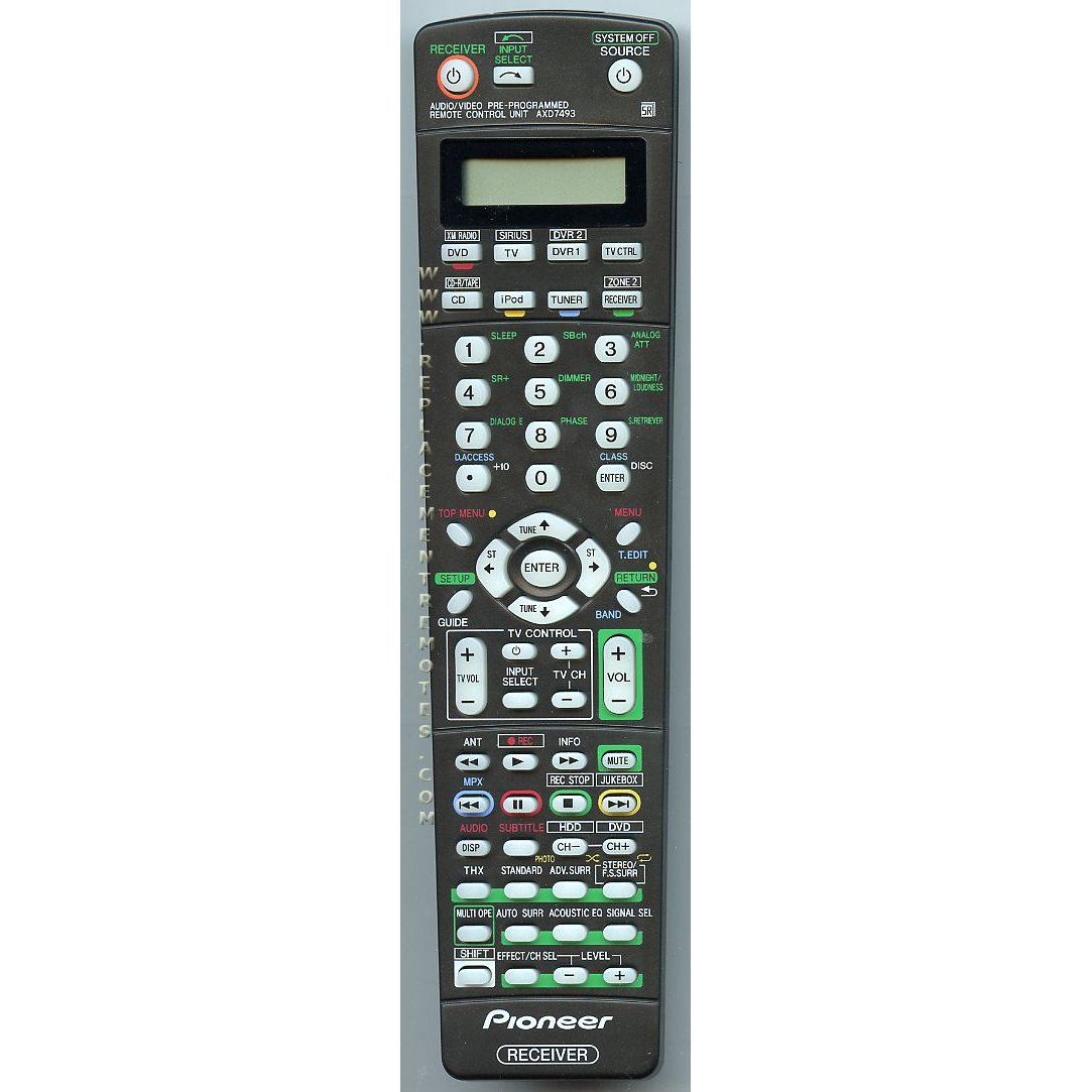 Pioneer AXD7493 Audio Remote Control