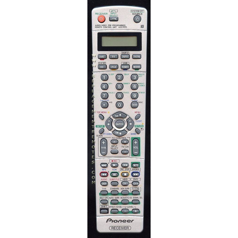 Pioneer AXD7495 Receiver Remote Control