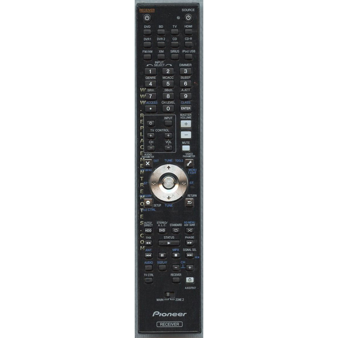 Pioneer AXD7517 Audio Remote Control