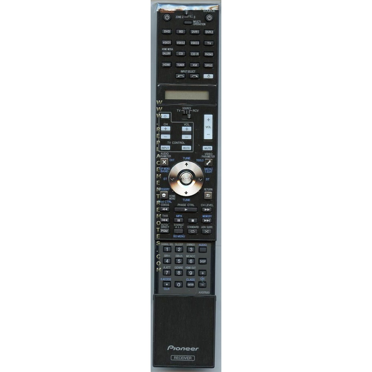 Pioneer AXD7520 Receiver Remote Control