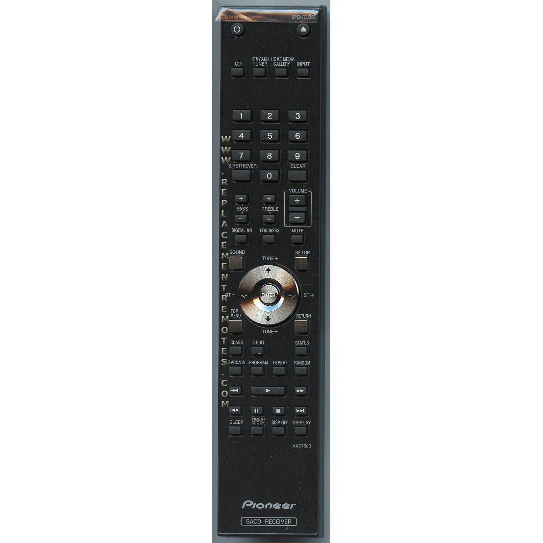 Pioneer AXD7523 Receiver Remote Control