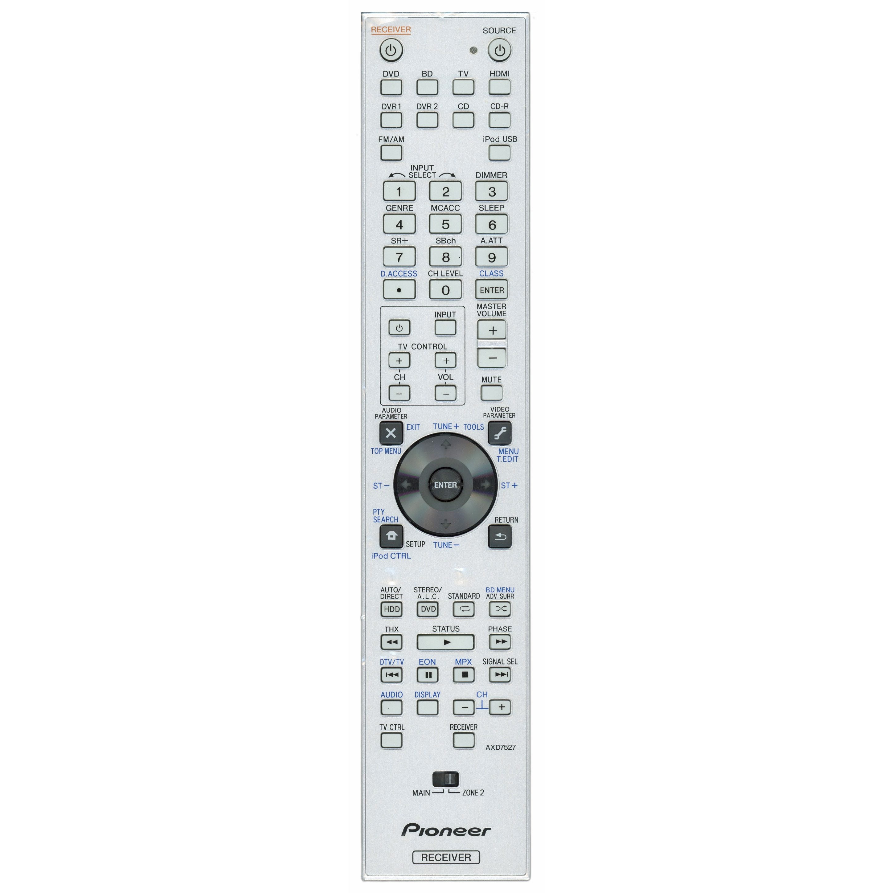 Pioneer AXD7527 Receiver Remote Control