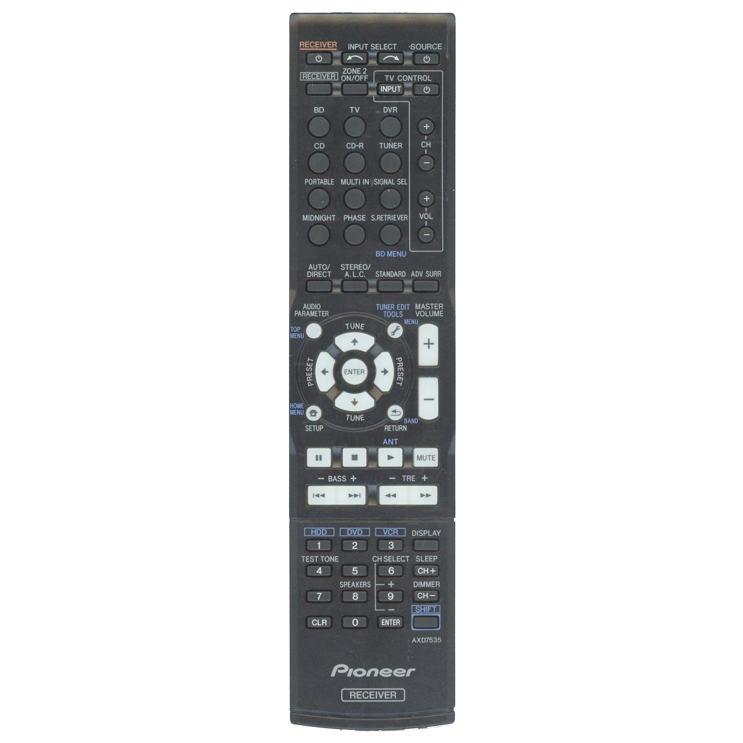 Pioneer AXD7535 Receiver Remote Control