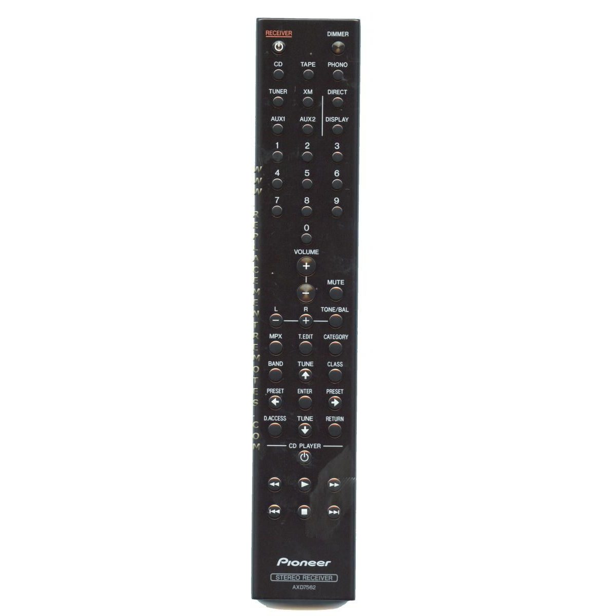 Pioneer AXD7562 Audio Remote Control