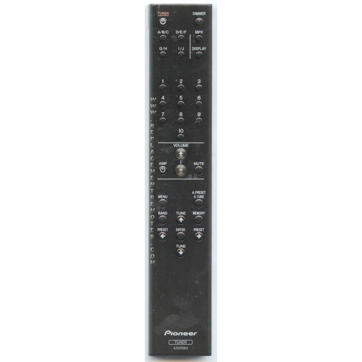 Pioneer AXD7563 Audio Remote Control