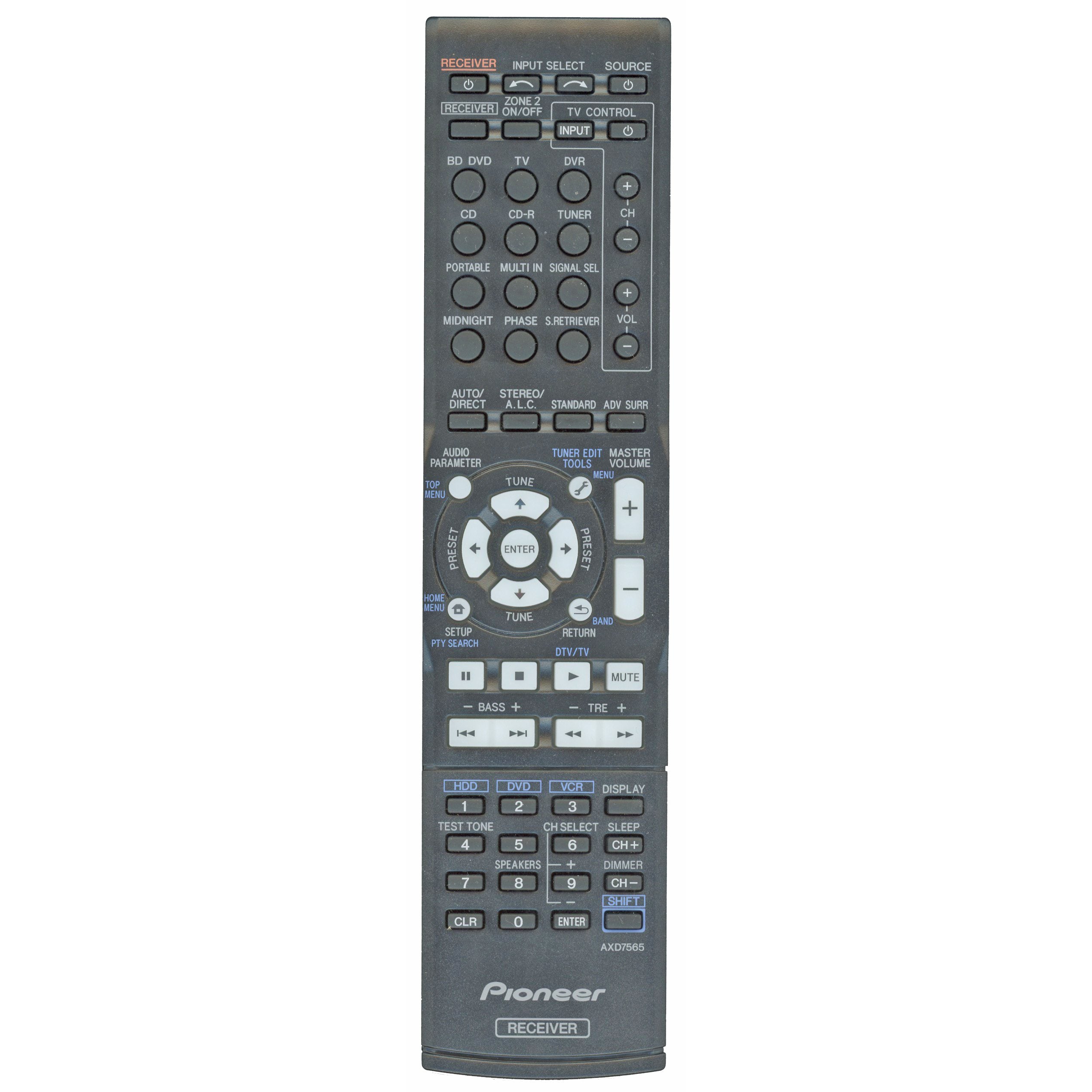 Pioneer AXD7565 Receiver Remote Control