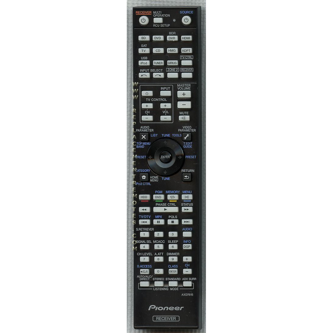 Pioneer AXD7615 Receiver Remote Control