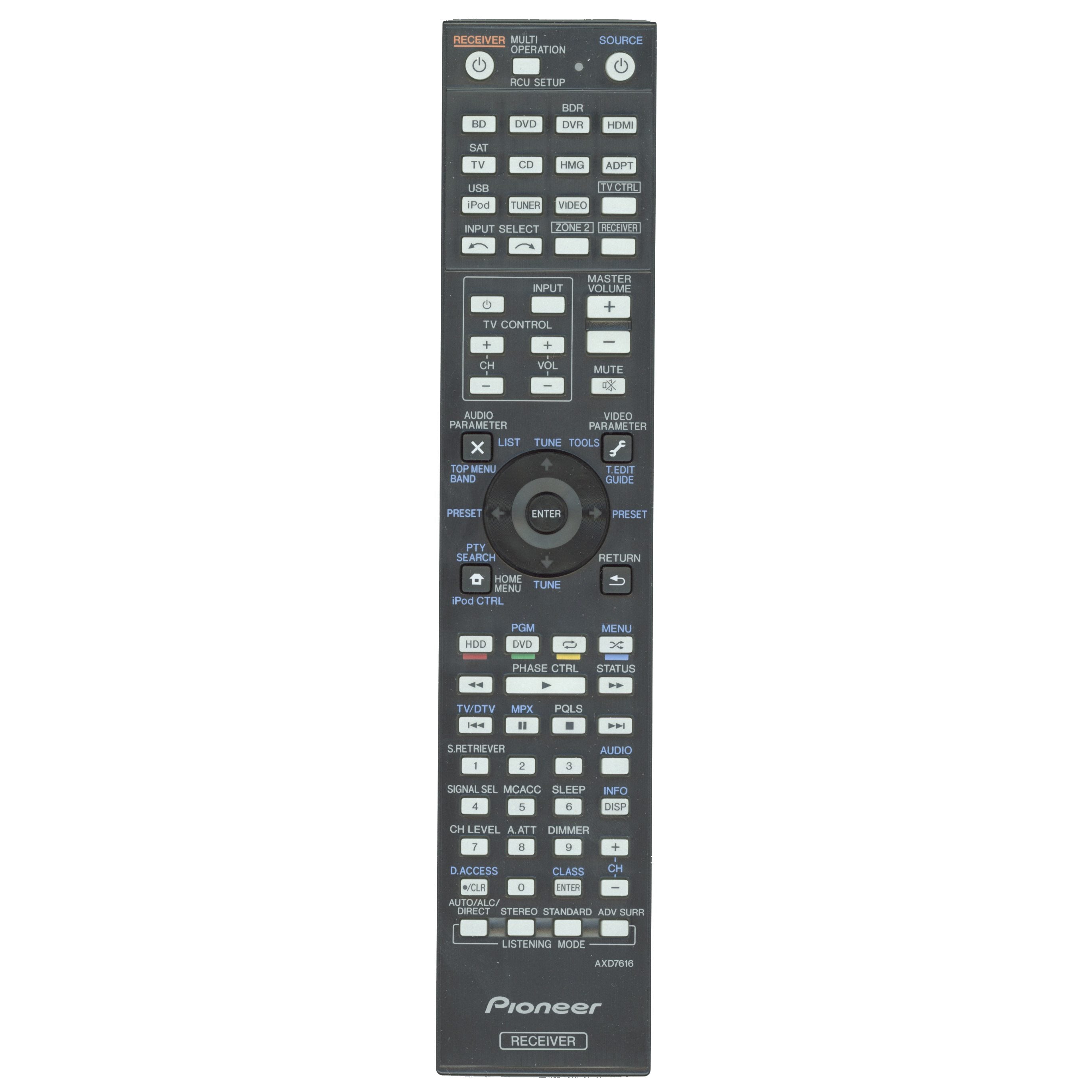 Pioneer AXD7616 Receiver Remote Control