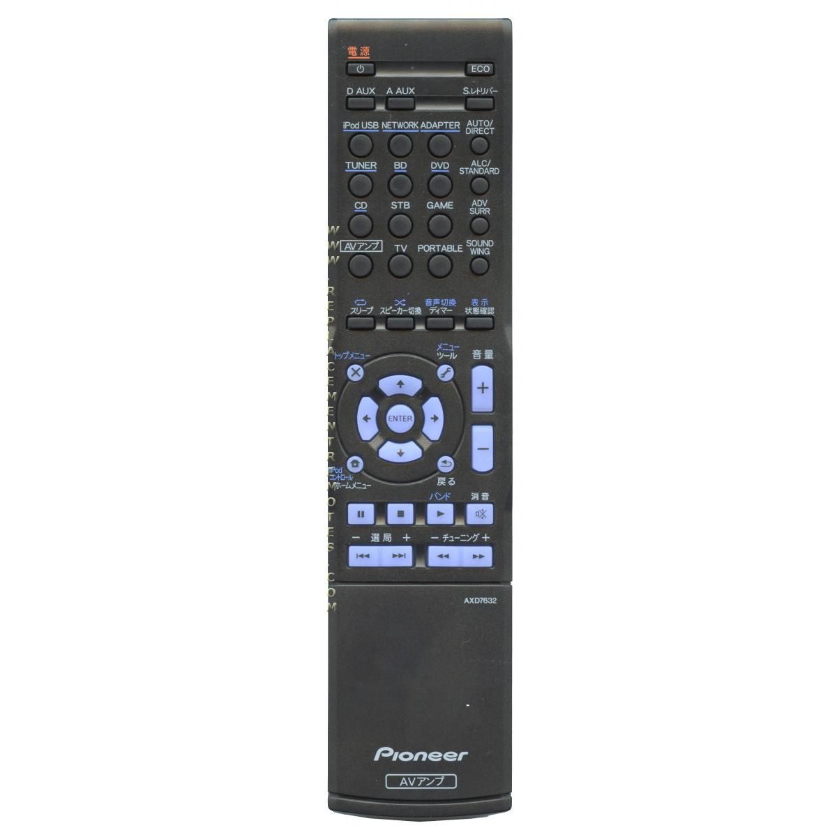 Pioneer AXD7632 Receiver Remote Control