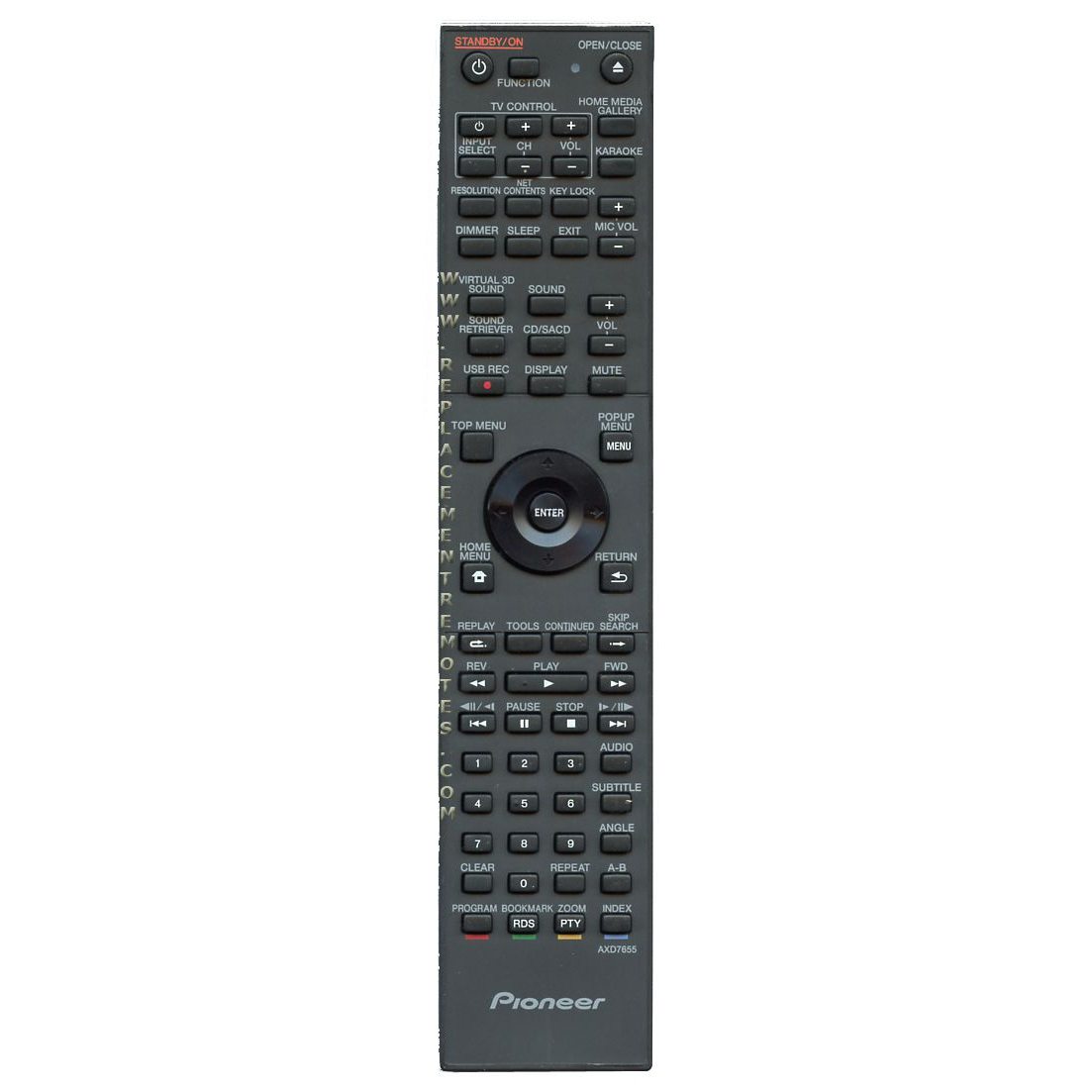 Pioneer AXD7655 Audio Remote Control