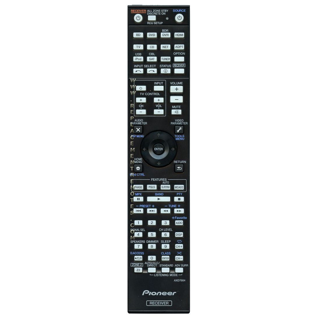 Pioneer AXD7664 Receiver Remote Control