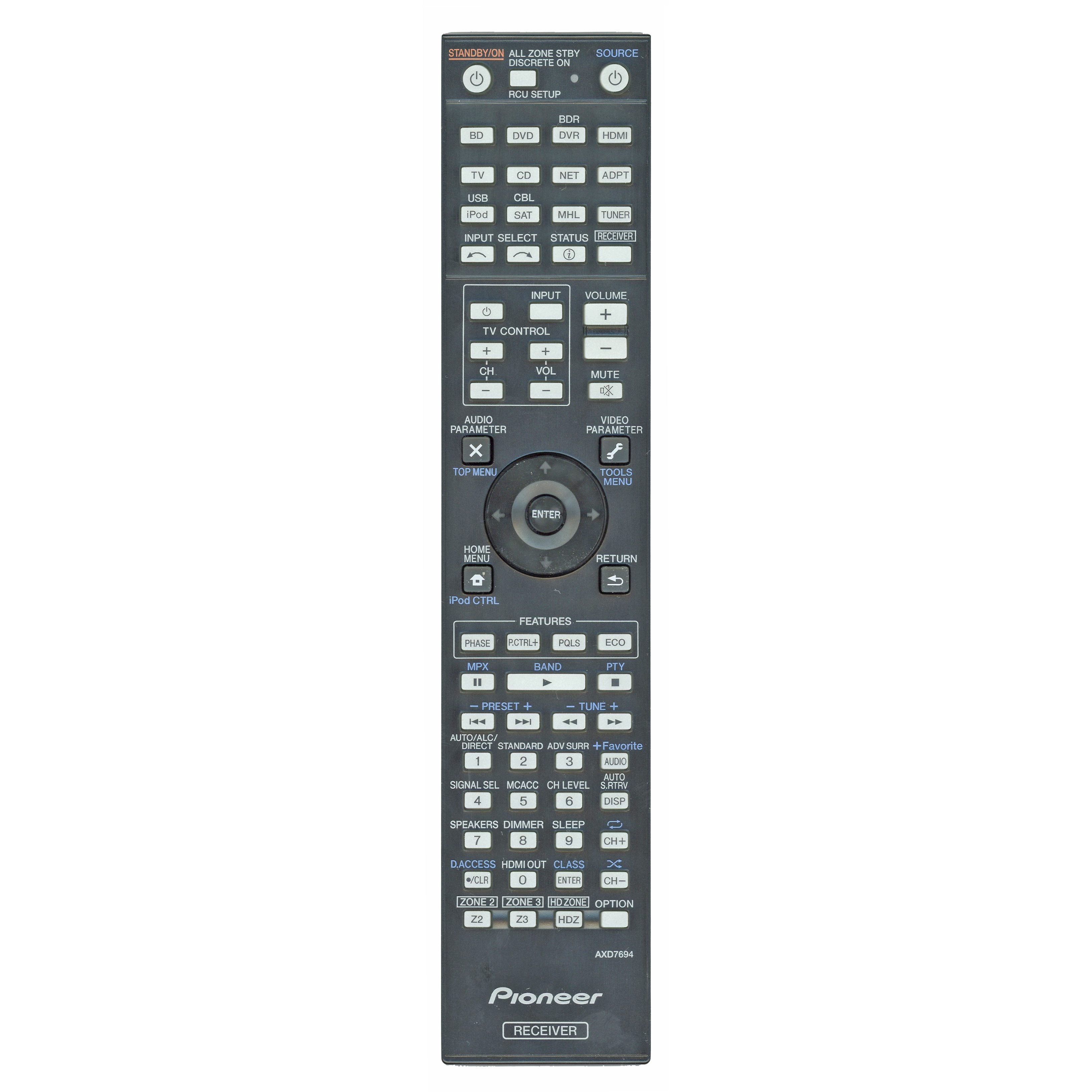 Pioneer AXD7694 Receiver Remote Control