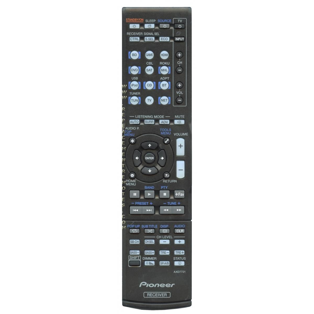 Pioneer AXD7721 Receiver Remote Control