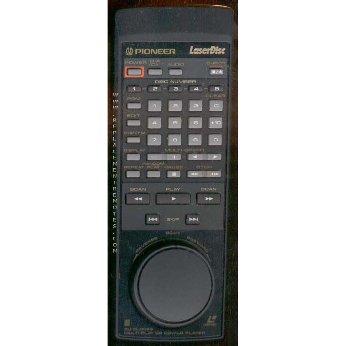 Pioneer CUCL0063 Laser Disc Remote Control