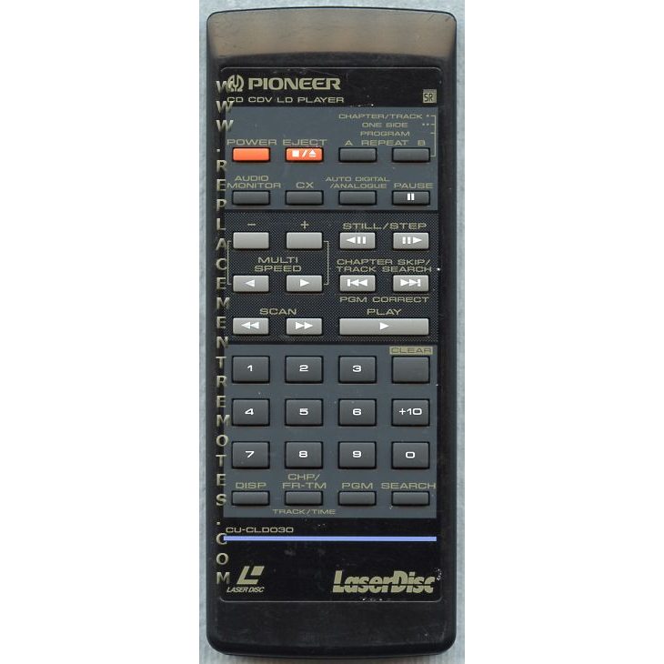 Pioneer CUCLD030 Laser Disc Remote Control