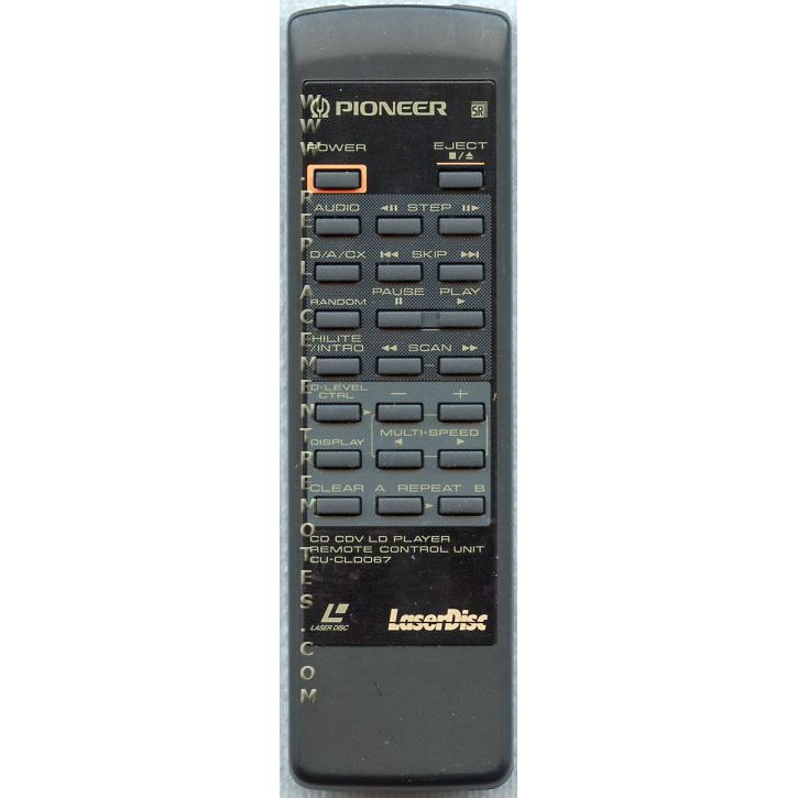 Pioneer CUCLD067 Laser Disc Remote Control