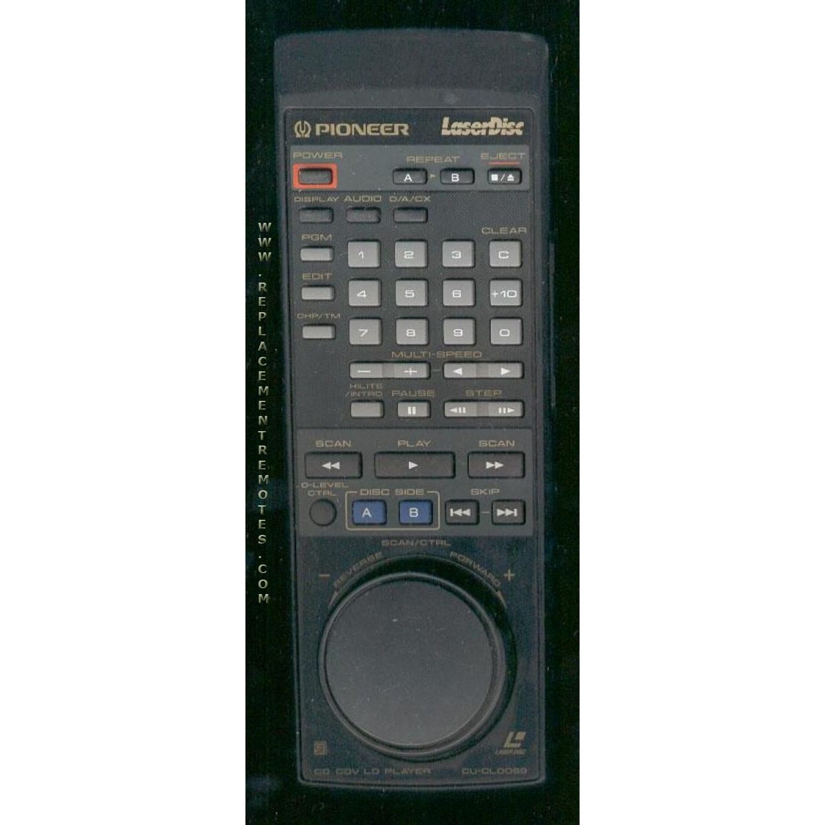 Pioneer CUCLD069 Laser Disc Remote Control