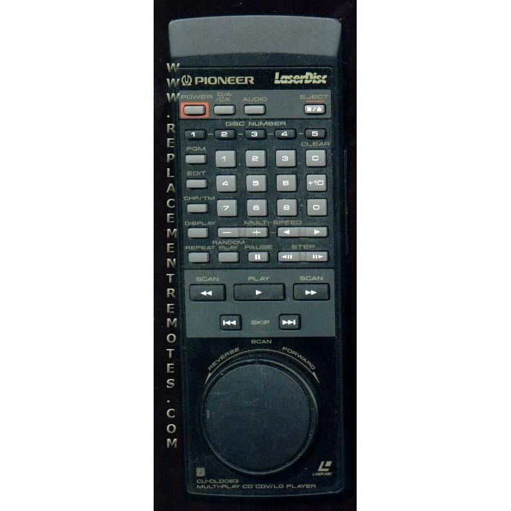 Pioneer CUCLD083 Laser Disc Remote Control