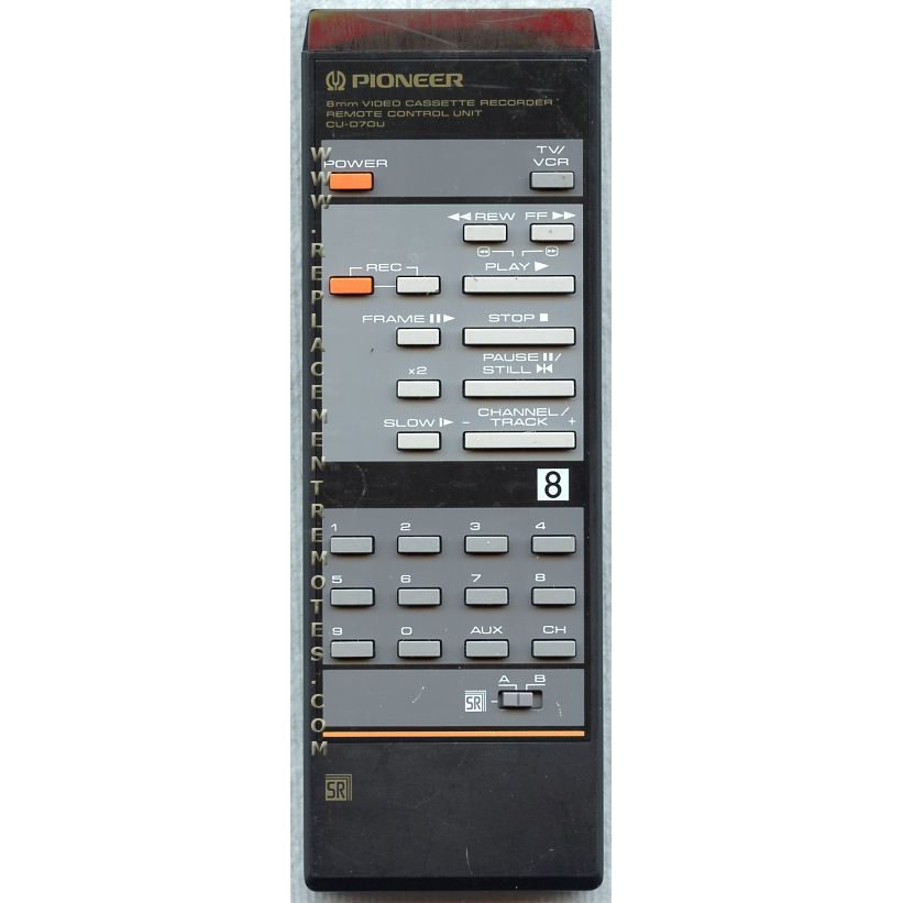 Pioneer CUD70U VCR Remote Control