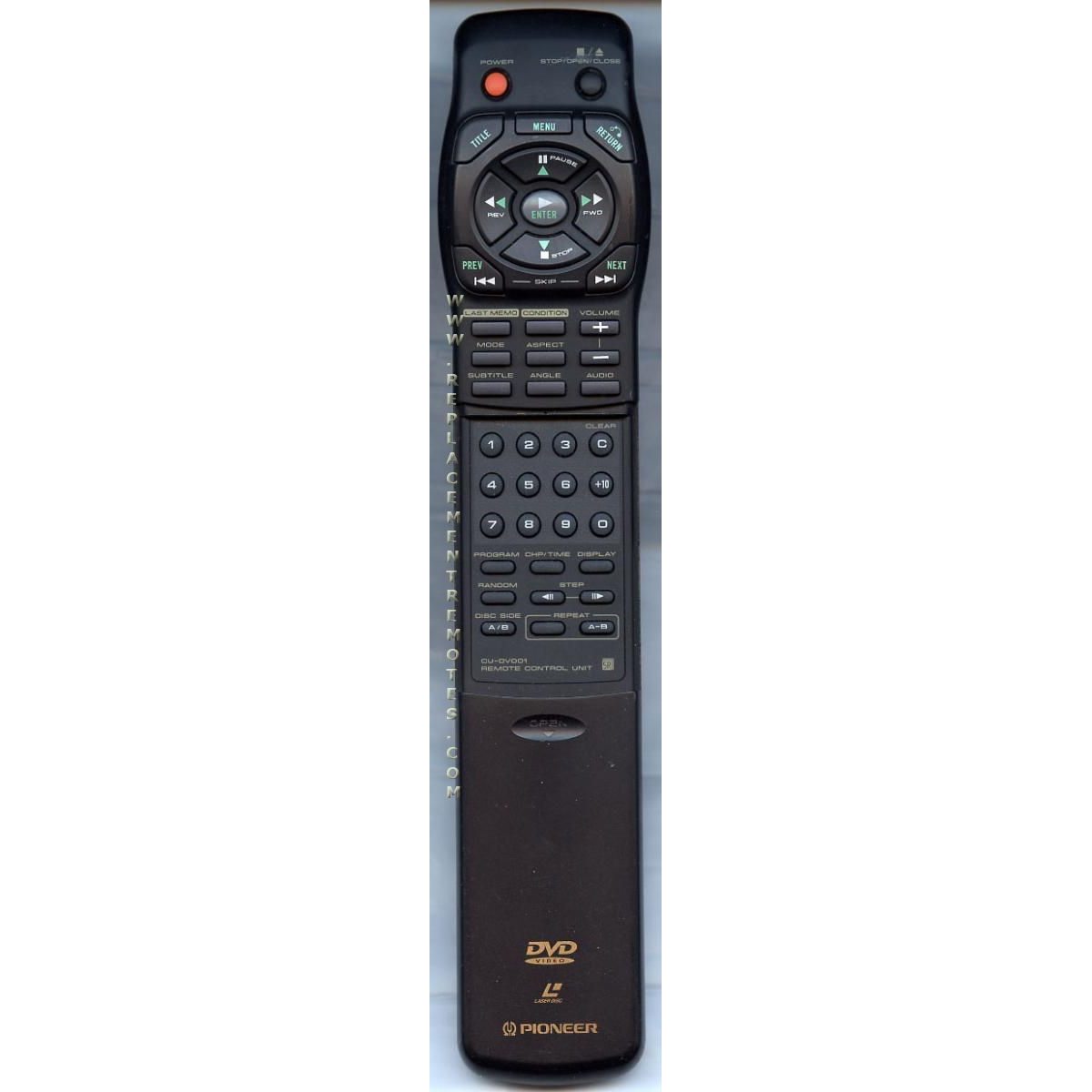 Pioneer CUDV001 Laser Disc Remote Control