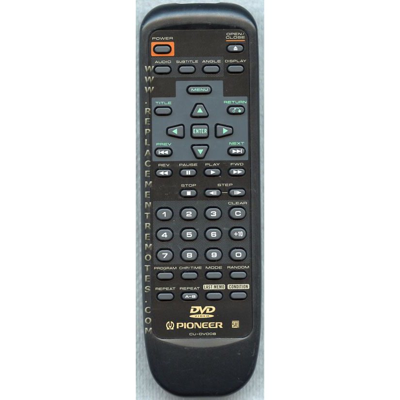 Pioneer CUDV008 DVD Remote Control