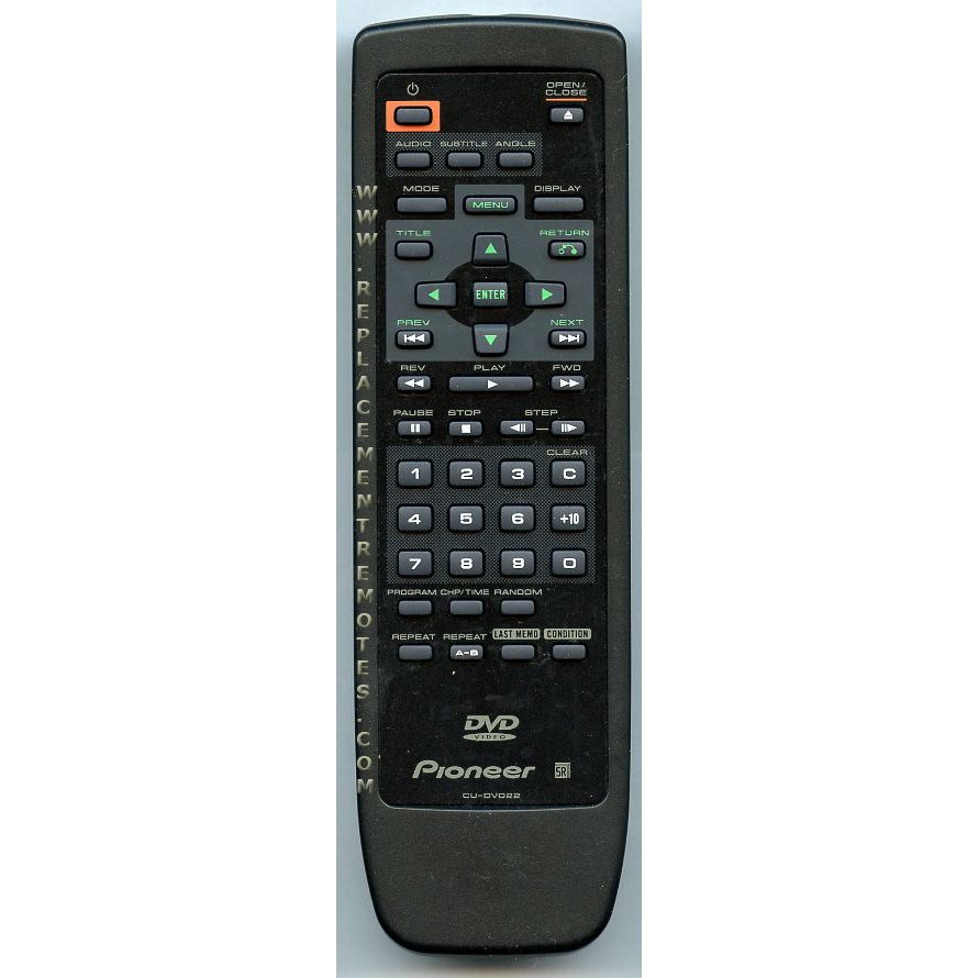 Pioneer CUDV022 DVD Remote Control