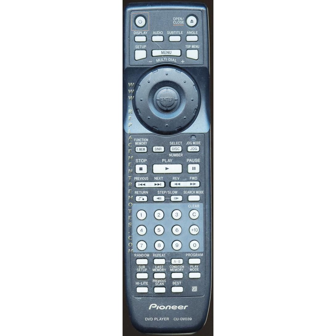 Pioneer CUDV039 DVD Remote Control