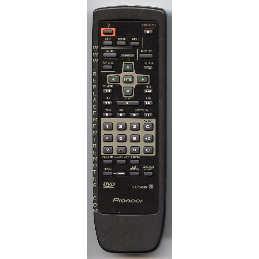 Pioneer CUDV049 DVD Remote Control