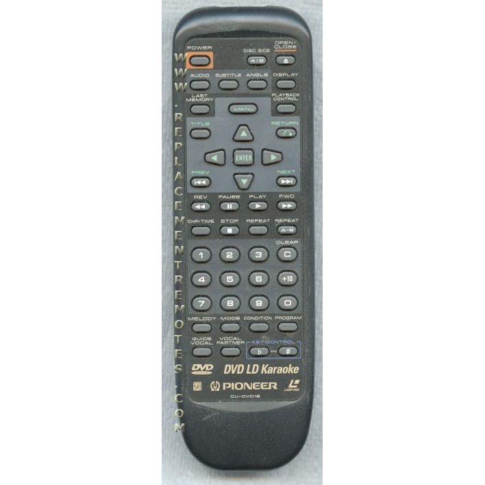 Pioneer CUDVD16 DVD Remote Control