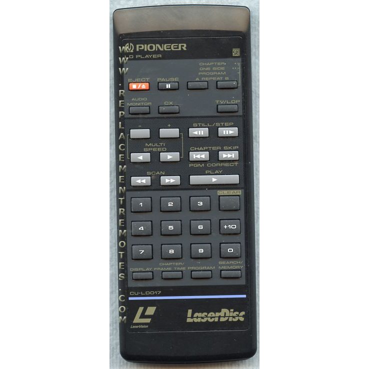 Pioneer CULD017 Laser Disc Remote Control