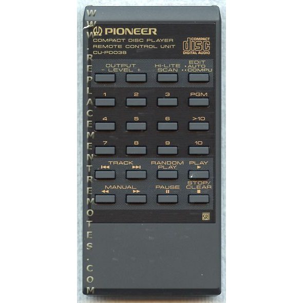 Pioneer CUPD038 CD Remote Control