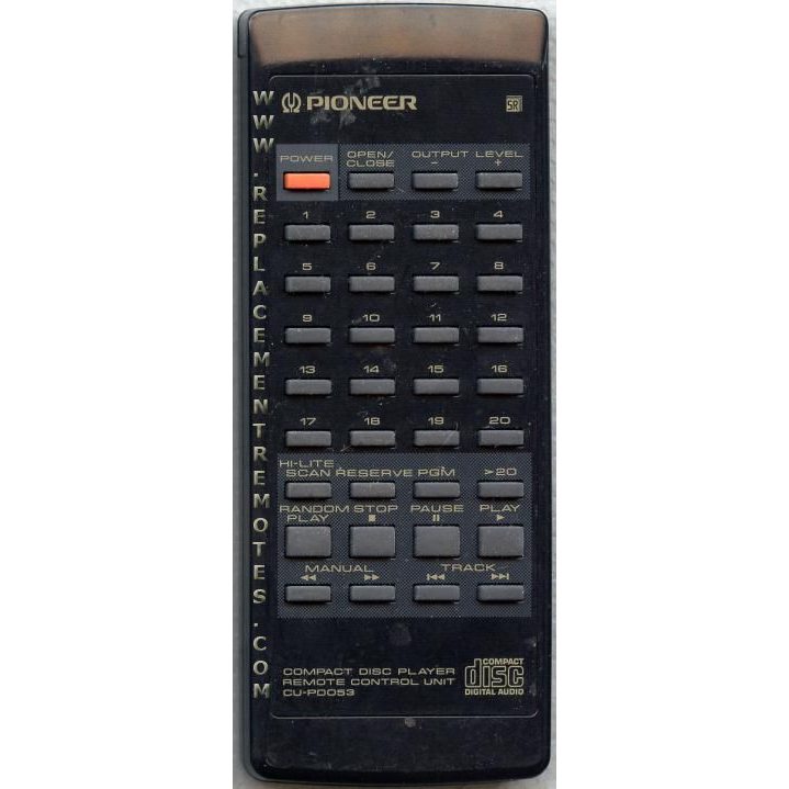 Pioneer CUPD053 CD Remote Control