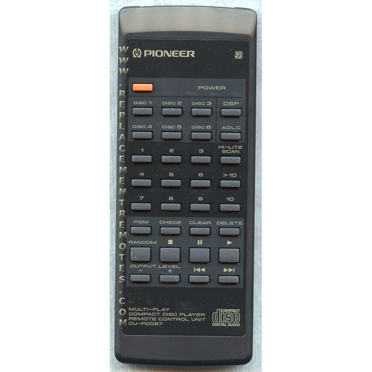 Pioneer CUPD067 CD Remote Control