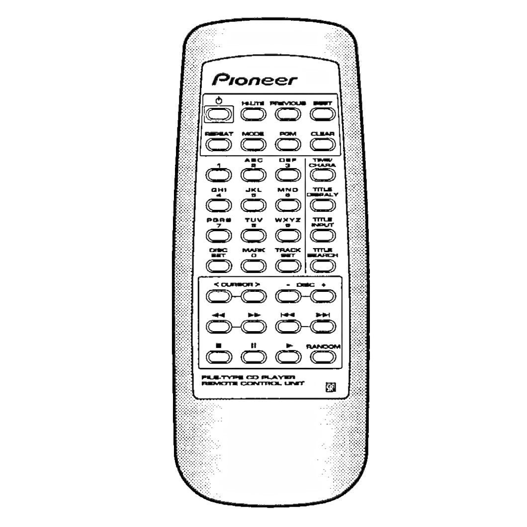 Pioneer CUPD094 Receiver Remote Control