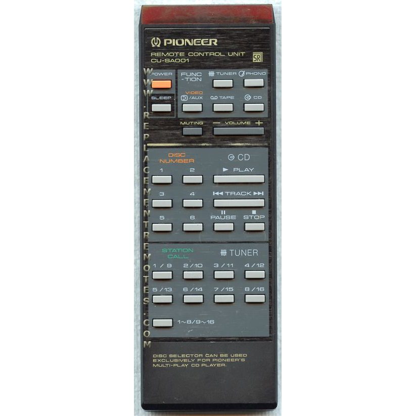 Pioneer CUSA001 Receiver Remote Control