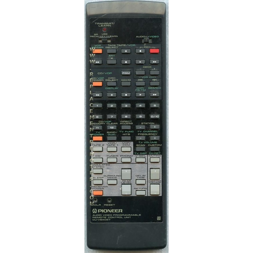 Pioneer CUVSX027 Receiver Remote Control