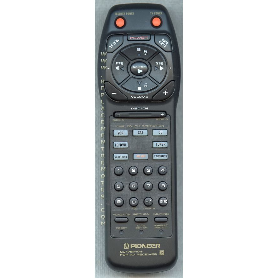 Pioneer CUVSX104 Receiver Remote Control