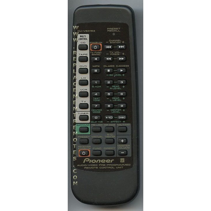 Pioneer CUVSX153 Receiver Remote Control