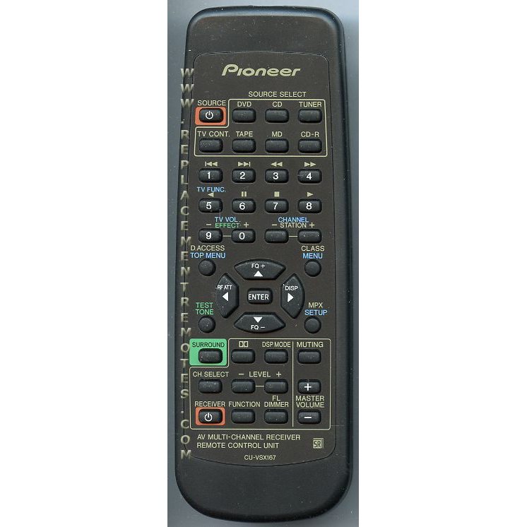 Pioneer CUVSX167 Receiver Remote Control