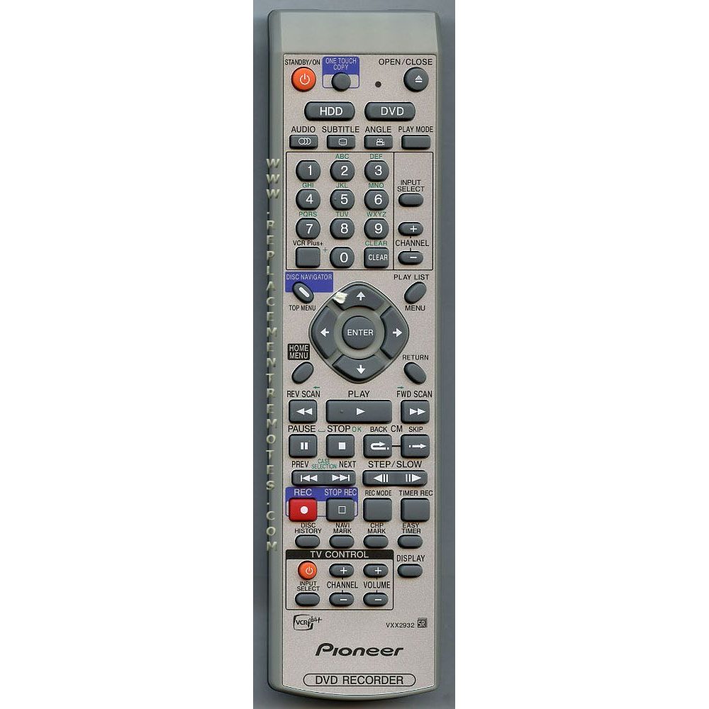 Pioneer VXX2932 Receiver Remote Control