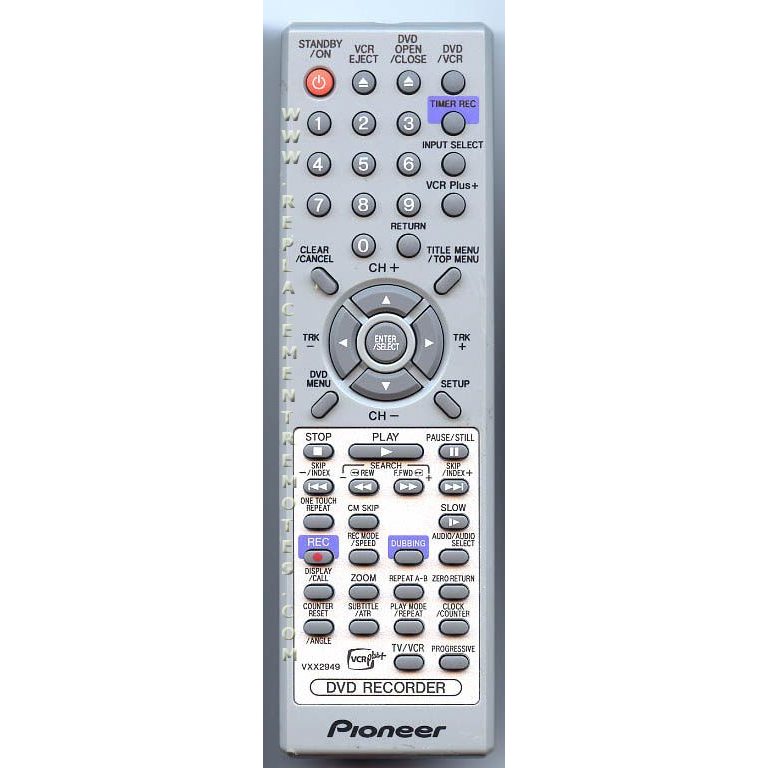 Pioneer VXX2949 DVDR Remote Control