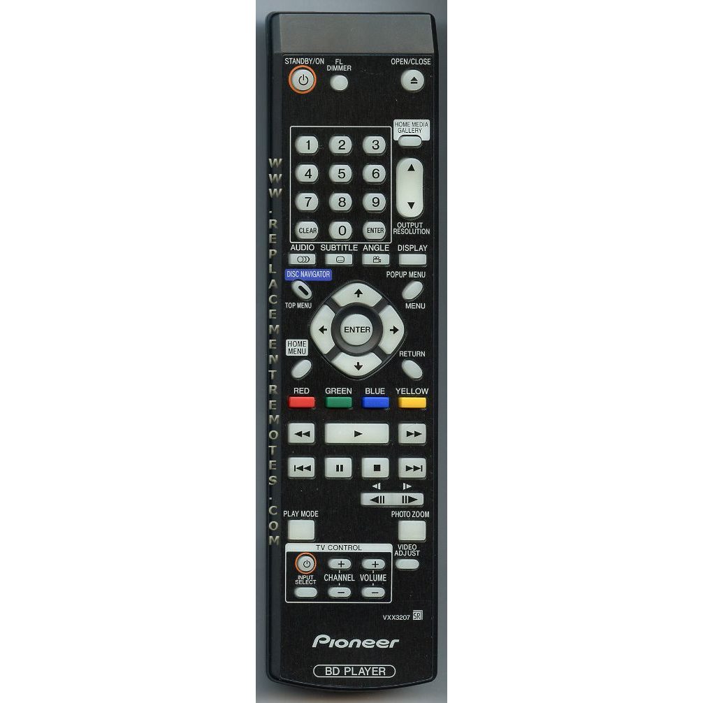 Pioneer VXX3207 Blu-ray Remote Control